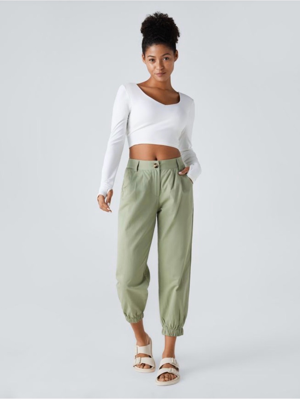 HALARA Olive Sage High-Rise Jogger Pants
